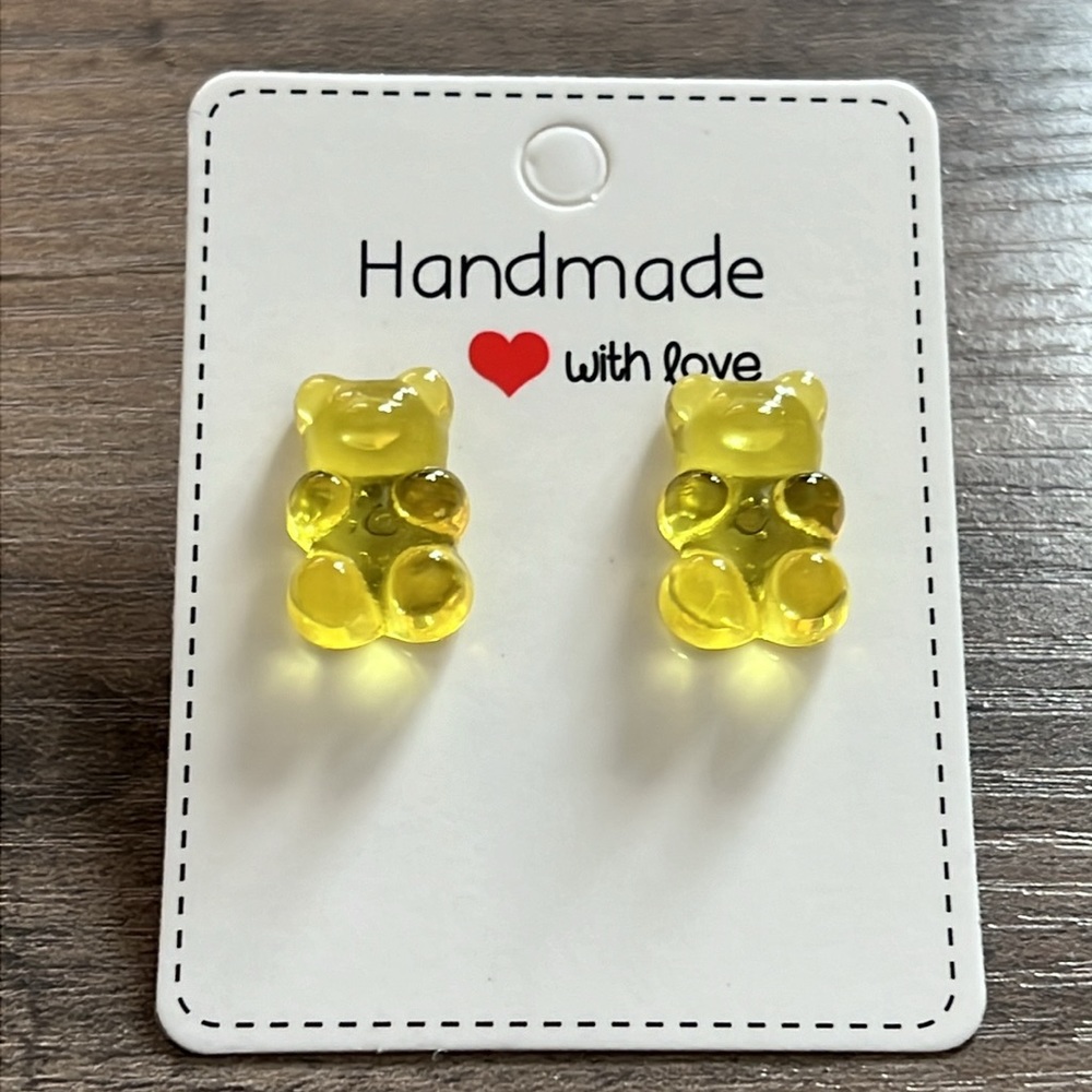 Handmade gummy bear earrings
